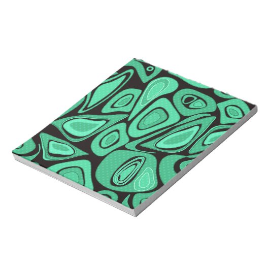 Bloc-note Vert, abstrait, rétro (Tourné)