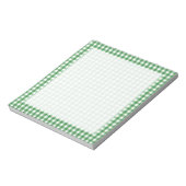 Bloc-note Vert blanc En vichy Motif vérifié (Tourné)