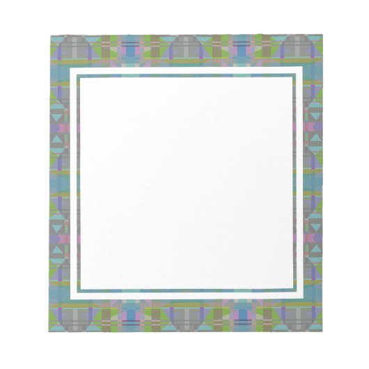 Bloc-note Vert bleu violet géométrique (Devant)