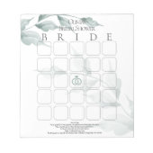 Bloc-note Vert Botanique Mariée Bingo Jade Grisé (Devant)