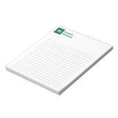 Bloc-note Vert bouteille Élégant Chic Tendance Monogramme Li (Tourné)