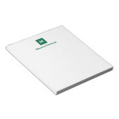 Bloc-note Vert bouteille Moderne Chic Tendance Monogramme No (Incliné)