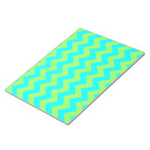 Bloc-note Vert clair et Aqua Zigzag (Incliné)