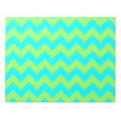 Bloc-note Vert clair et zigzag aqua (Devant)