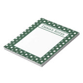 Bloc-note Vert émeraude à pois (Tourné)