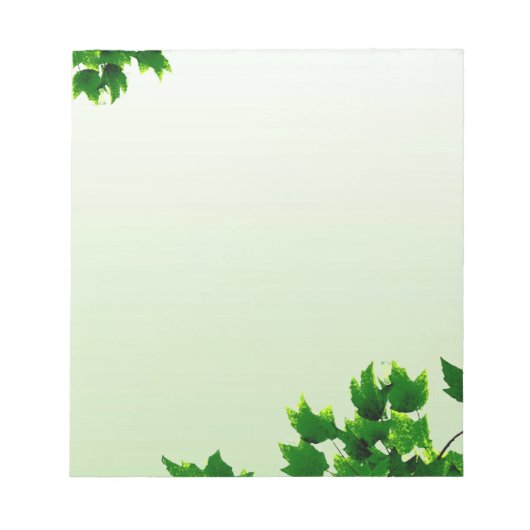 Bloc-note Vert feuillu (Devant)