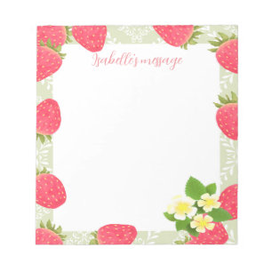 Bloc-note Vert fraise