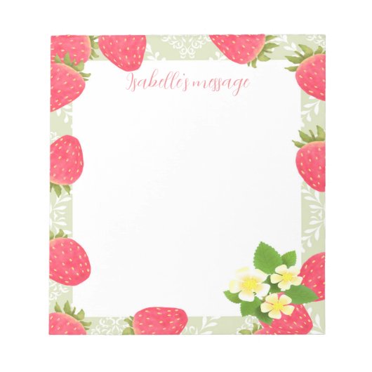 Bloc-note Vert fraise (Devant)