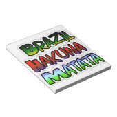 Bloc-note Vert jaune or Brésil Hakuna Matata (Incliné)