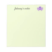 Bloc-note Vert octopus mou violet (Devant)