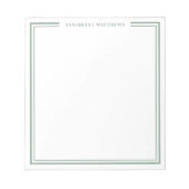 Bloc-note Vert Sauge Monogramme (Devant)