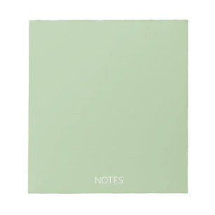 Bloc-note vert sauge naturel minimaliste solide