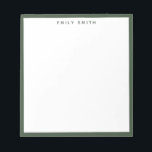 Bloc-note Vert simple moderne<br><div class="desc">Bloc-notes vert simple moderne et professionnel</div>