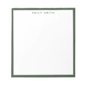 Bloc-note Vert simple moderne (Devant)