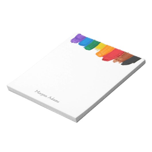 Bloc-note vertical arc-en-ciel (Tourné)