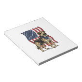 Bloc-note Vêtement vectoriel de drapeau de chien patriotique (Incliné)