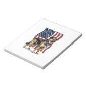Bloc-note Vêtement vectoriel de drapeau de chien patriotique (Tourné)