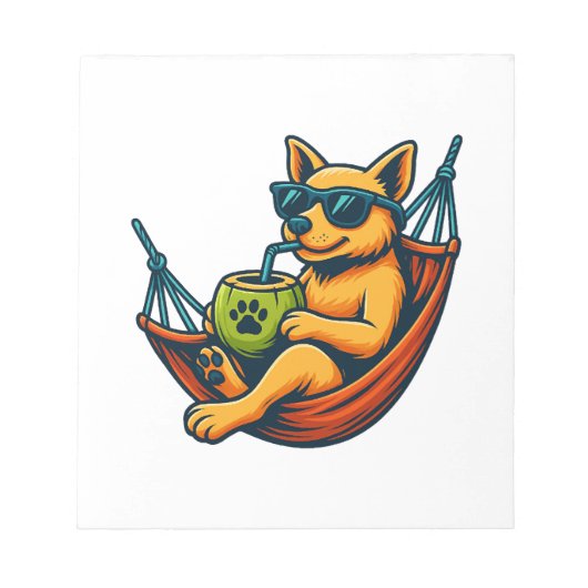 Bloc-note Vibes de chiot tropical (Devant)