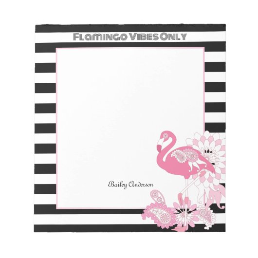 Bloc-note Vibes de Flamant rose uniquement Flamant rose de b (Devant)