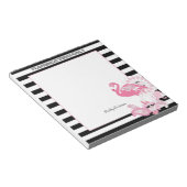 Bloc-note Vibes de Flamant Uniquement Rayures Noir & Blanc F (Incliné)