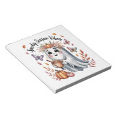Bloc-note Vibes de la Saison Effrayante Fantôme (Incliné)