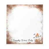 Bloc-note Vibes Éffrayantes d'épices citrouilles personnalis (Devant)