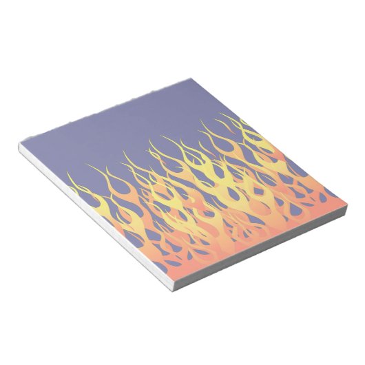 Bloc-note Vibrant Racing Flames on Navy Blue (Incliné)