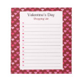 Bloc-note Vibrant Rouge rose Coeurs Vibrants Saint-Valentin (Devant)