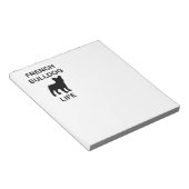 Bloc-note vie de bulldog français (Incliné)