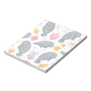 Bloc-note Vie marine coquette - Lamantin