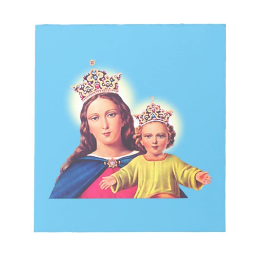 Bloc-note Vierge Marie reine avec Jésus (Devant)