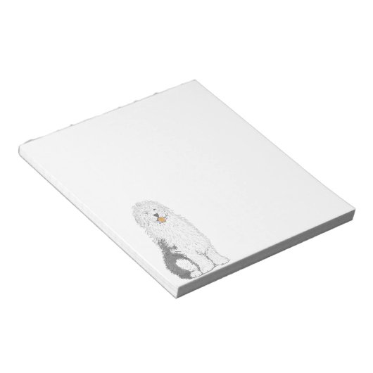 Bloc-note Vieux Anglais Sheep Chien Note Pad (Incliné)