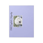 Bloc-note Vieux anglais Sheepdog Puppy Peinture - Chien Art (Tourné)