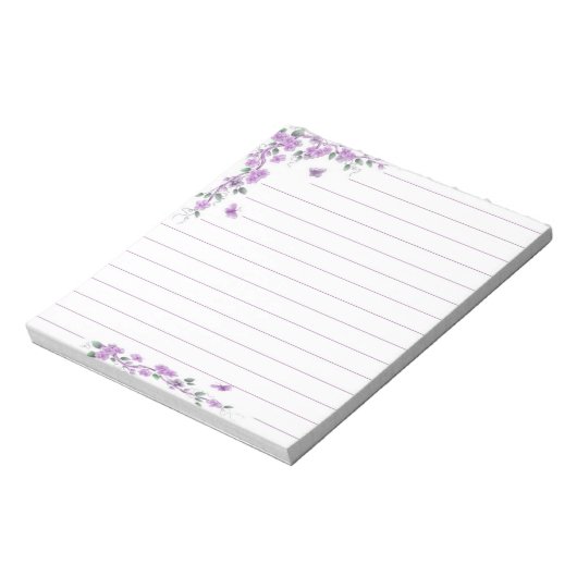 Bloc-note Vigne violette fleurie (Tourné)