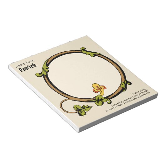 Bloc-note Vignes médiévales acanthus home/work CC1109 modifi (Incliné)