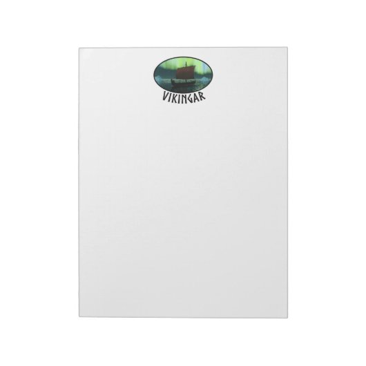 Bloc-note Viking Navire Et Lumières Du Nord (Tourné)