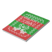 Bloc-note Vilain pull motif sonnettes Joyeux fils Xmas (Tourné)