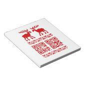 Bloc-note Vilain Sweater QR Code Bonne année! (Incliné)