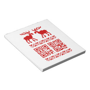 Bloc-note Vilain Sweater QR Code Bonne année!