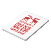 Bloc-note Vilain Sweater QR Code Bonne année! (Tourné)
