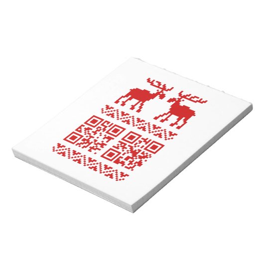Bloc-note Vilain Sweater QR Code Bonne année! (Tourné)