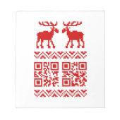 Bloc-note Vilain Sweater QR Code Bonne année! (Devant)