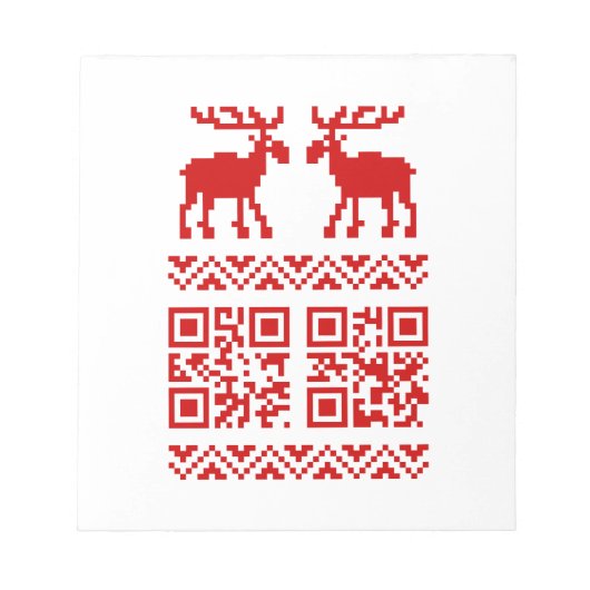 Bloc-note Vilain Sweater QR Code Bonne année! (Devant)
