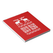 Bloc-note Vilain Sweater QR Code Bonne année! (Incliné)
