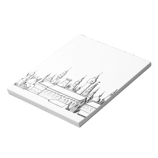 Bloc-note ville fabuleuse . artwork . noir et blanc (Tourné)