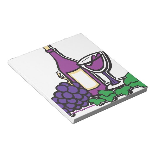 Bloc-note Vin rouge et raisins pourpres (Incliné)