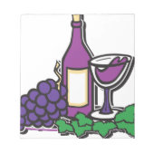 Bloc-note Vin rouge et raisins pourpres (Devant)