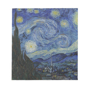 Bloc-note Vincent Van Gogh - Nuit étoilée. Peinture artist