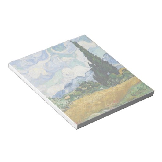 Bloc-note Vincent Van Gogh Wheat Field With Cypresses (Incliné)