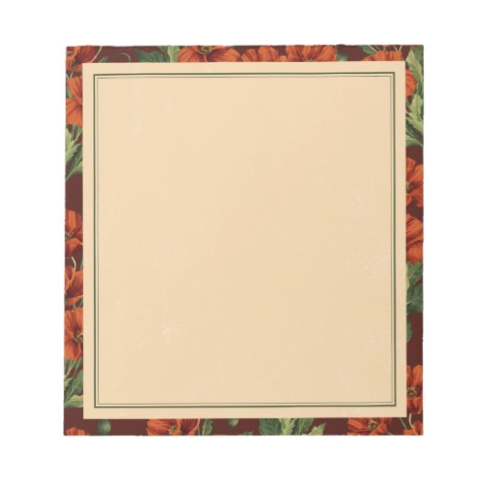 Bloc-note Vintage Bloom Crimson Poppies (Devant)